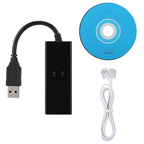 Thincol 56K USB Modem External RJ11 to USB Adapter, V.92 Dial Up Fax Modem Multifunctional Data Modem for 64Bit WIN10/WIN8.1/WIN8/WIN7 - Image 1