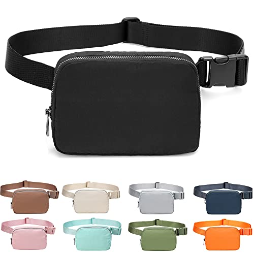 MEISEE Fanny Belt Bag Waist Pack Crossbody Bags Bum Bag for Running Hiking Travel Workout Adjustable Strap for Women -black - Image 1
