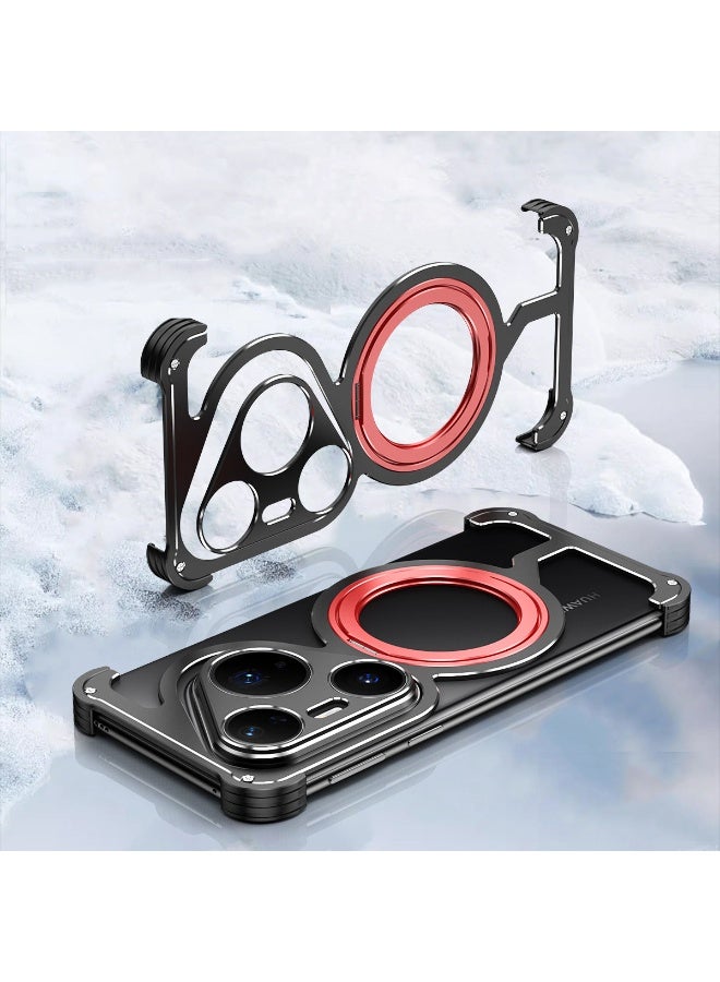 غطاء هواوي بورا 80 برو مع حامل حلقي O مغناطيسي غير مرئي، غلاف بسيط بدون إطار.