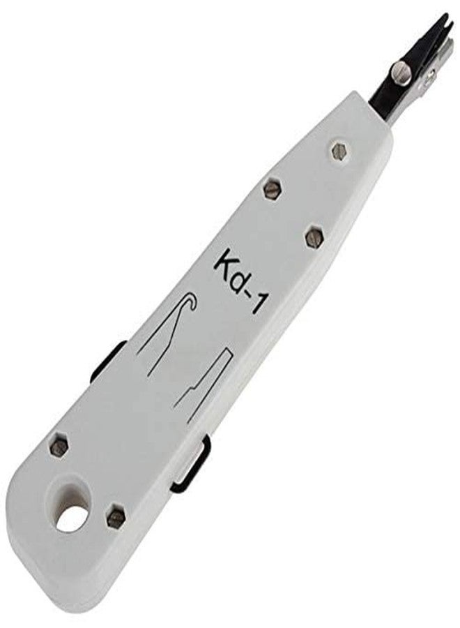 fdealz [ 1 Piece ] Crimping Tool RJ45, RJ11 CAT5e/CAT6 Crimping tool With Cutter Manual Crimper, Multifunction Krone Type IDC/Network Wire Cat5 & Telephone Impact Terminal Insertion Tool - Image 4