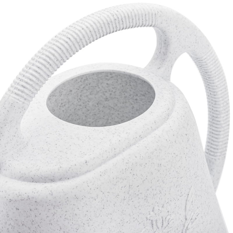 Fasmov 1-Gallon Plastic Watering Can with Comfortable Handle, Garden Watering Cans Long Spout for Indoor Outdoor Watering Plants (Gray White) - Image 2