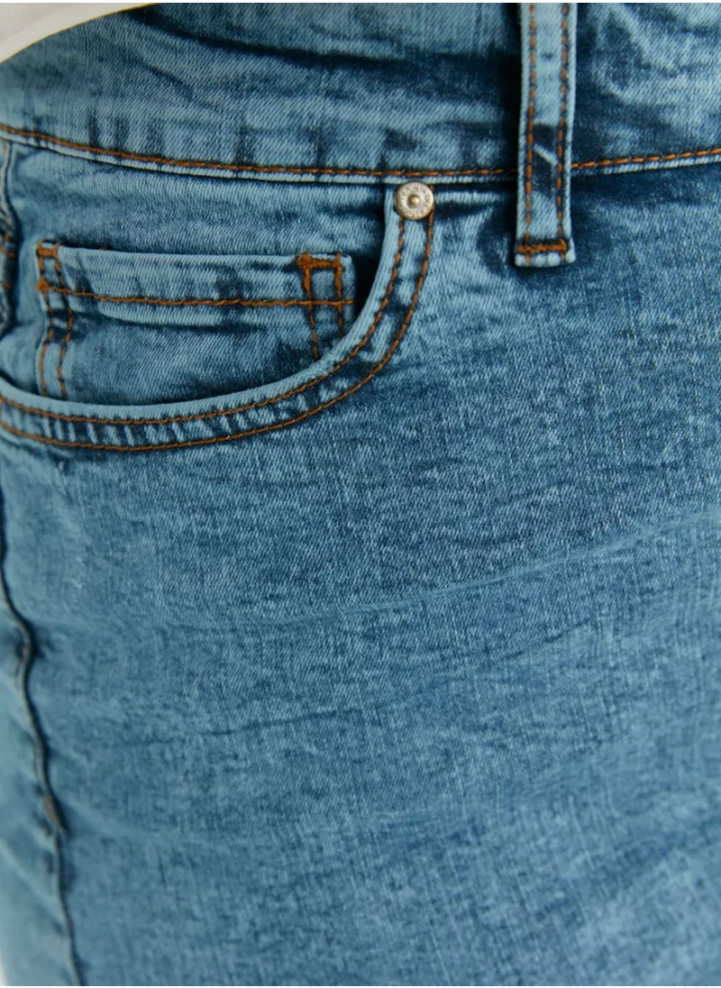 Trendyol Curve High Waist Denim Shorts