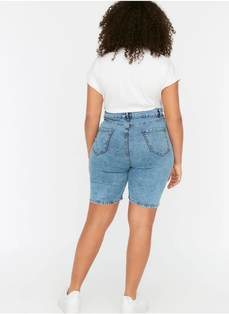 Trendyol Curve High Waist Denim Shorts