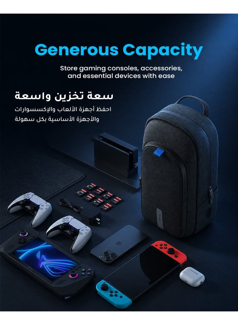 Syntech Carrying Case Compatible with Steam Deck OLED/ROG Ally X/Legion Go S, Sling Bag for Nintendo Switch 2/PS Portal, Portable Travel Bag for Consoles & Accessories with Large Storage Space, Black - Image 4