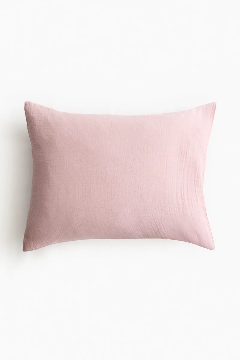 اتش اند ام غطاء وسادة من قطن الموسلين