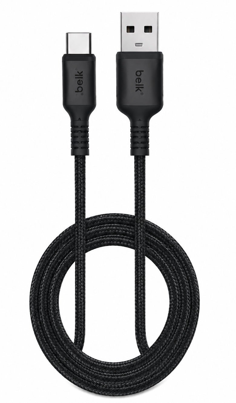 بيلك كابل belk من USB-A إلى Type-C للشحن السريع 30 واط، بطول 120 سم، نايلون مضفر، نقل بيانات 480 ميجابت/ث - Image 1
