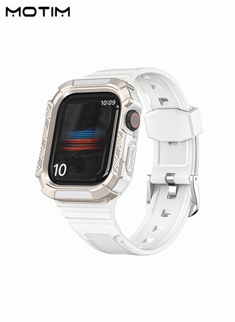 Rugged Armor Apple Watch 40mm/41mm Case with Band, Replacement Shockproof Band Strap with Bumper Protective Cover for iWatch SE2 SE Series 10/9/8/7/6/5/4, Men Women