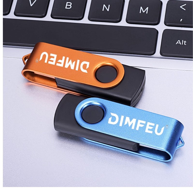 محرك أقراص فلاش USB سعة 256 ميجابايت باللون الأحمر، بتصميم دوار، مع ضوء LED، تخزين خارجي. - Image 2