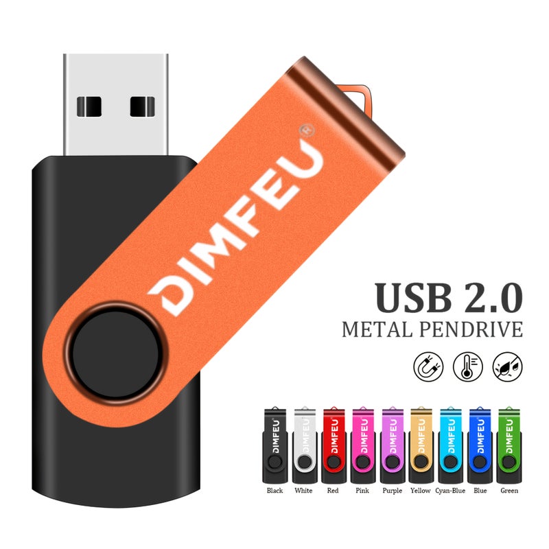 محرك أقراص فلاش USB سعة 256 ميجابايت باللون الأحمر، بتصميم دوار، مع ضوء LED، تخزين خارجي. - Image 3