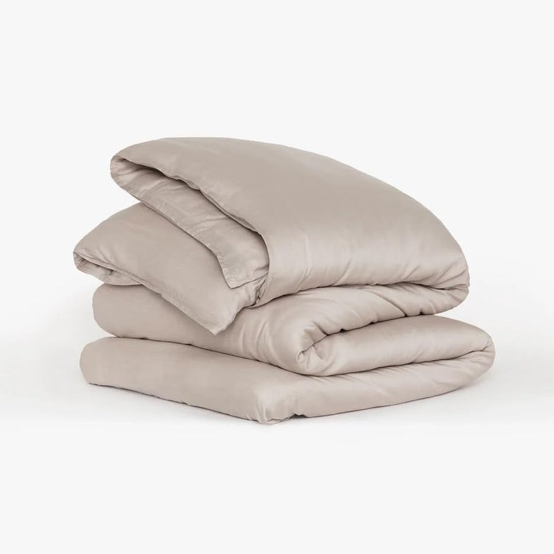 Buffy Buffy 100 Eucalyptus Lyocell Duvet Cover with Corner Ties  Protects and Covers Your ComforterDuvet Insert Silky Soft CooltoTheTouch NaturallyDyed Gray KingCalifornia King 