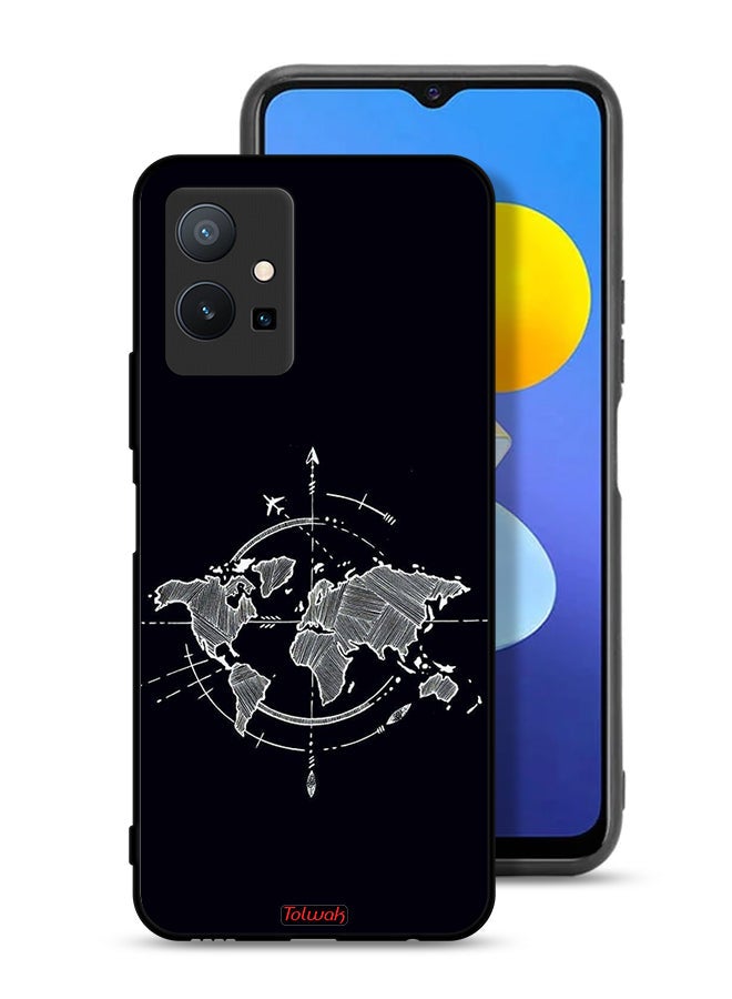 Tolwak Vivo Y75 5G Protective Case Cover Compass Art - Image 1