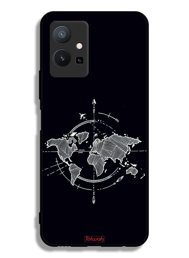 Tolwak Vivo Y75 5G Protective Case Cover Compass Art - Image 2