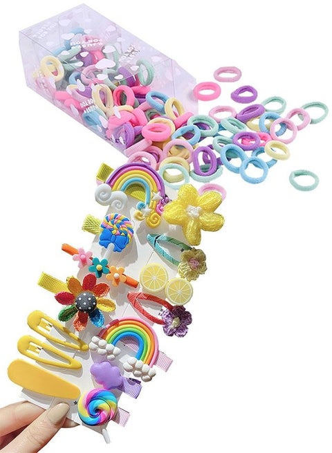 114 Piece Sets Various Hair Clips Hair Band Hair Rings for Children Girls Toddlers