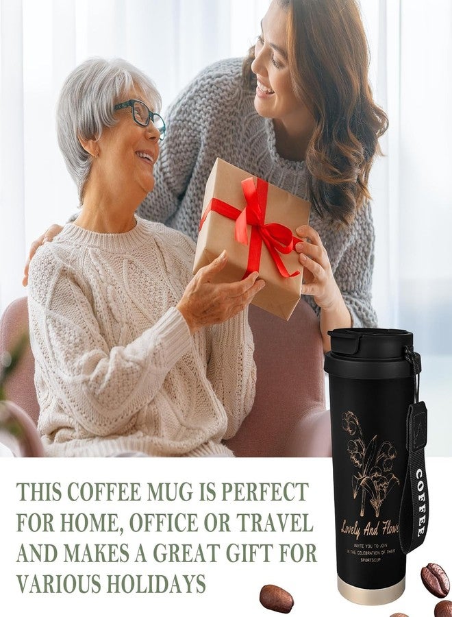 Voroly Coffee Mug 500 ml Stainless Steel Travel Mug | Double Wall Vacuum Insulated Ideal for Personal & Corporate Gifting (Black) - Image 5