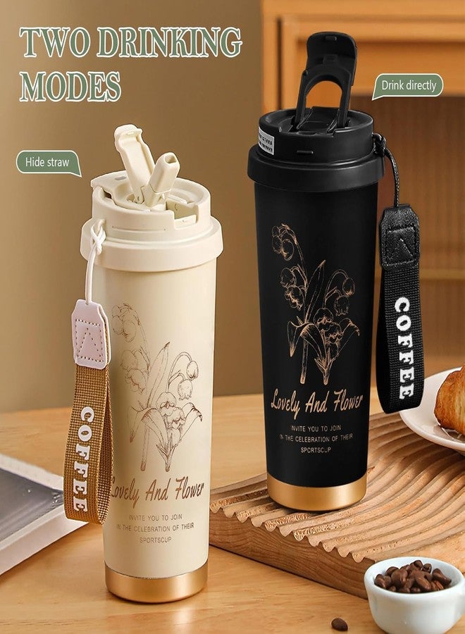 Voroly Coffee Mug 500 ml Stainless Steel Travel Mug | Double Wall Vacuum Insulated Ideal for Personal & Corporate Gifting (Black) - Image 3