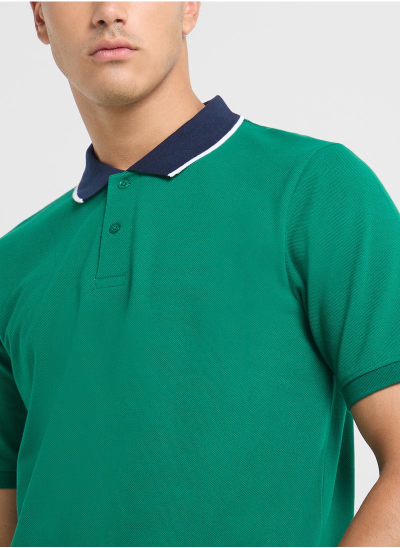 Seventy Five Jacquard Collar Polo Shirt  - Image 3