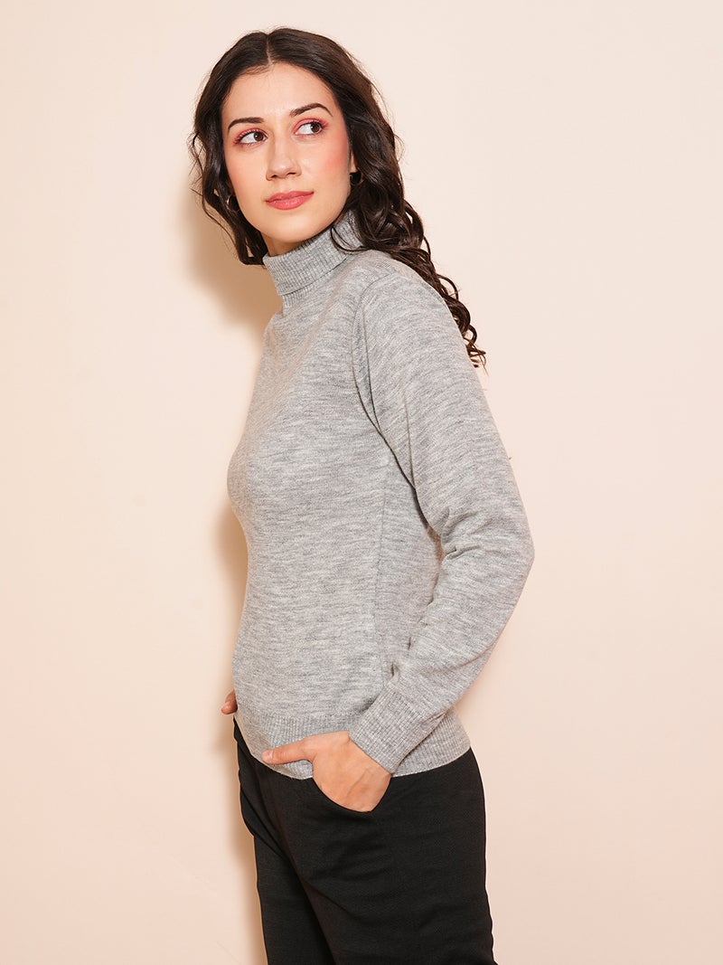 globus Globus Women Solid Turtle Neck Pullover Sweater  - Image 2