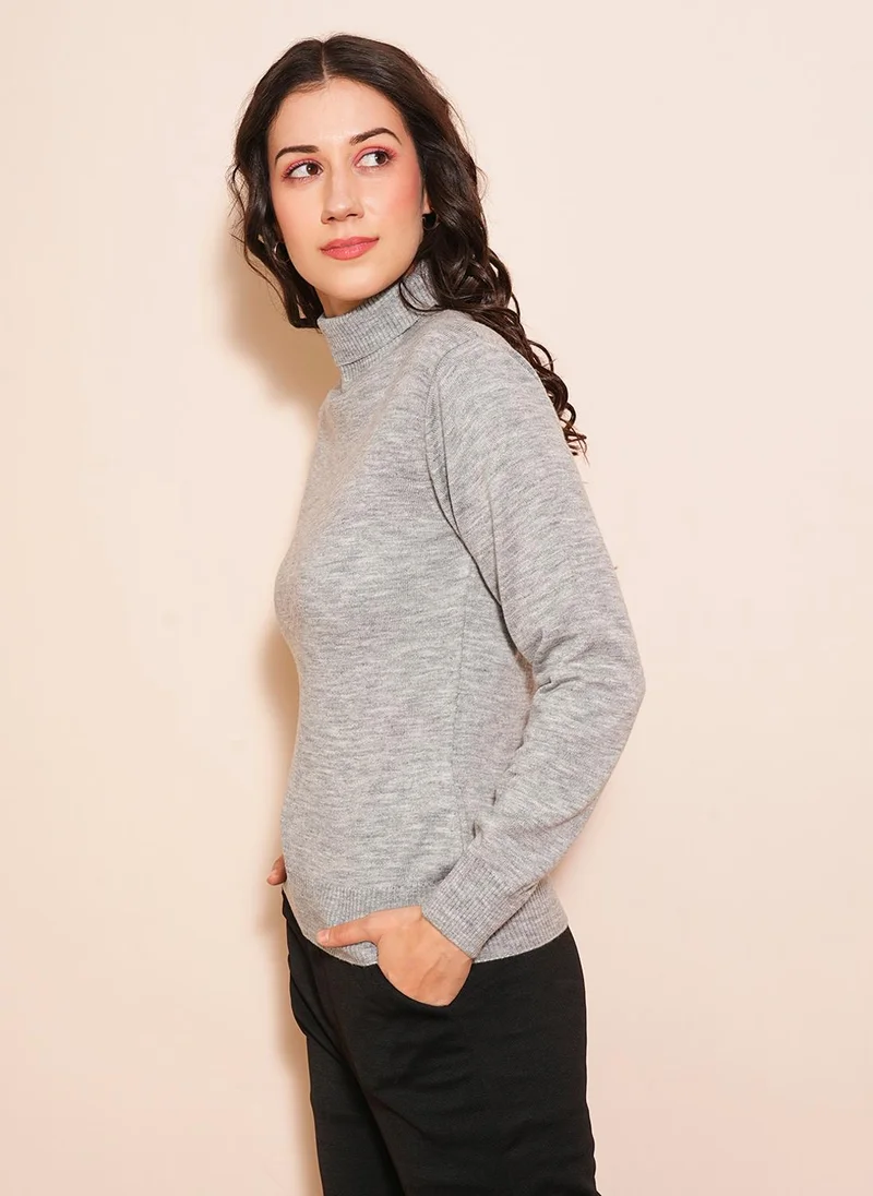 جلو باص بلوفر نسائي بياقة سلحفاة من جلوبس