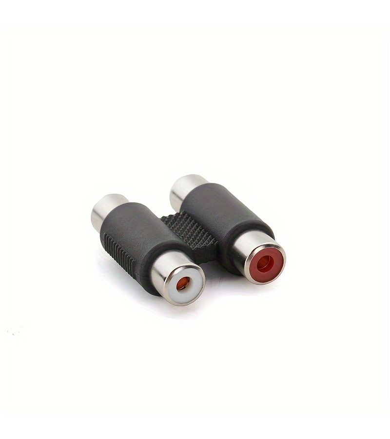 Silvery 2Pcs 2RCA Female to Female Straight Through AV Adapter - Image 5