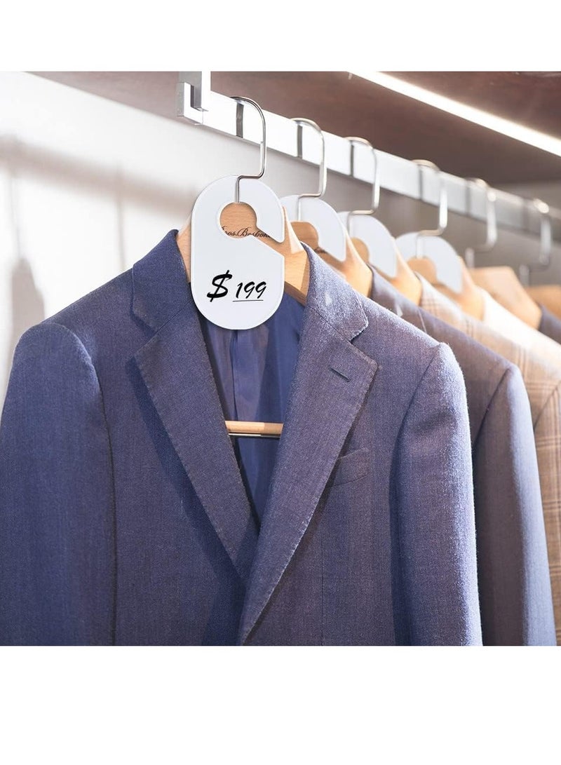 SYOSI Clothing Rack Size Dividers 16 Pack Large Oval Blank Hanger Closet Dividers Writable Clothing Dividers Tags for Cloth Store Closet Cloth Home Reusable - Image 3