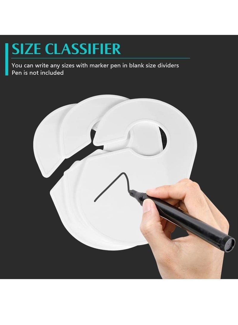 SYOSI Clothing Rack Size Dividers 16 Pack Large Oval Blank Hanger Closet Dividers Writable Clothing Dividers Tags for Cloth Store Closet Cloth Home Reusable - Image 4