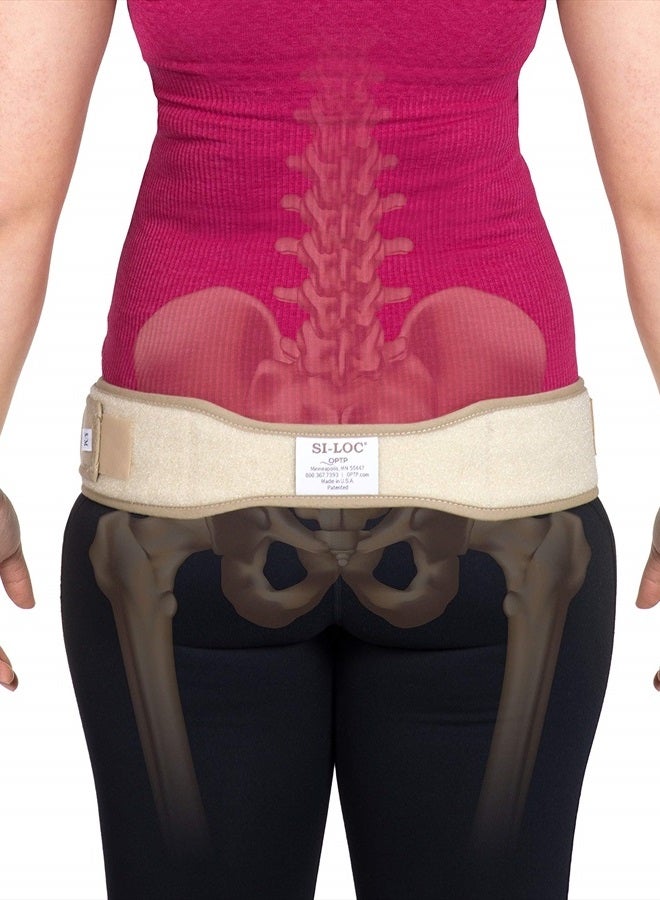 OPTP حزام دعم SI-LOC - حزام دعم أسفل الظهر للنساء والرجال؛ يوفر دعم العجز، دعم مفصل SI، تخفيف آلام أسفل الظهر والحوض - صغير/متوسط - Image 1