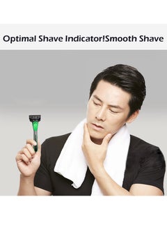 CLS Men's Razor Kit, 7-layers Razor, Rubber Handle Razor, Replacement Blades, Shaving Set For Facial Care, 1 Handle + 5 Blades  - Image 5