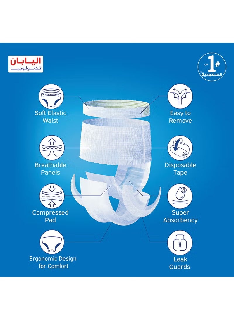 Lifree Slim Culotte Adult Diaper Pants Large Size 3 Cup Absorbency Jumbo Pack -18 Pieces - Image 2