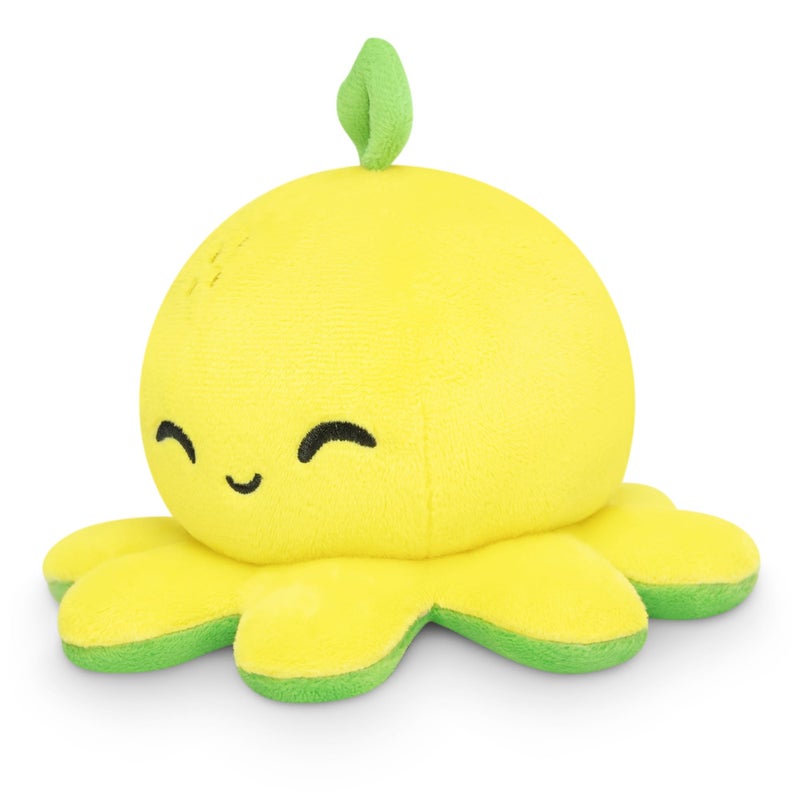 TeeTurtle - The Original Reversible Octopus Plushie - Lemon + Lime - Cute Sensory Fidget Stuffed Animals That Show Your Mood - Image 2