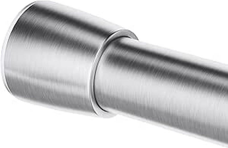 InterDesign iDesign 78670 Shower Curtain Rail Medium Length Stainless Steel Tension Rod with no Drilling Modern Telescopic Shower Curtain Pole for Bathroom and Shower Matte Silver 127  221 cm