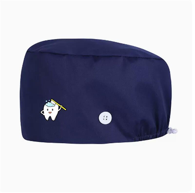 Dentist Work Cap Men'S Nursing Cap Women'S Adjustable Buckle Nurse Operating Room Oral Physician Cap Surgeon Round Cap - Image 1