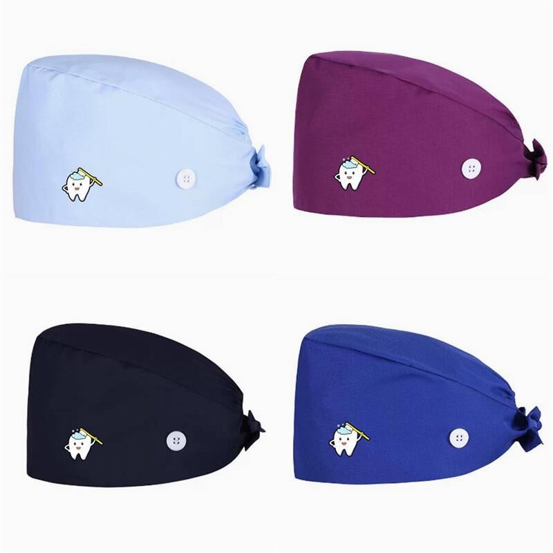 Dentist Work Cap Men'S Nursing Cap Women'S Adjustable Buckle Nurse Operating Room Oral Physician Cap Surgeon Round Cap - Image 3
