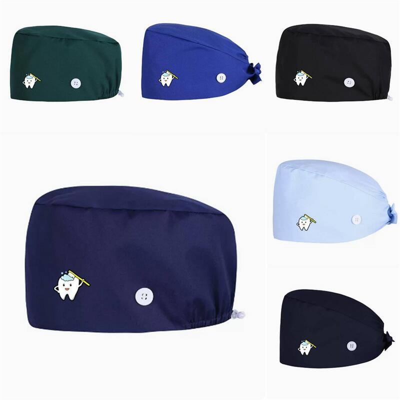 Dentist Work Cap Men'S Nursing Cap Women'S Adjustable Buckle Nurse Operating Room Oral Physician Cap Surgeon Round Cap - Image 2