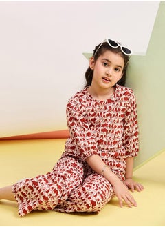 Stylo Bug Animal Print 3/4 Sleeves Top & Pants Set by Styli  - Image 5