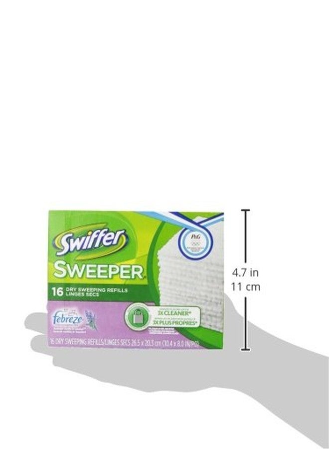 Swiffer Sweeper Dry Sweeping Cloths, Mop and Broom Floor Cleaner Refills, Febreze Lavender Vanilla and Comfort Scent, 16 Count - Image 3