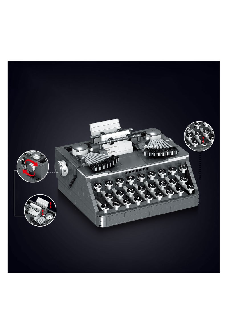 General Vintage Typewriter Building Set Mini Brick Collectible Toy 1136 Pieces Suitable Gift for Adults  - Image 2