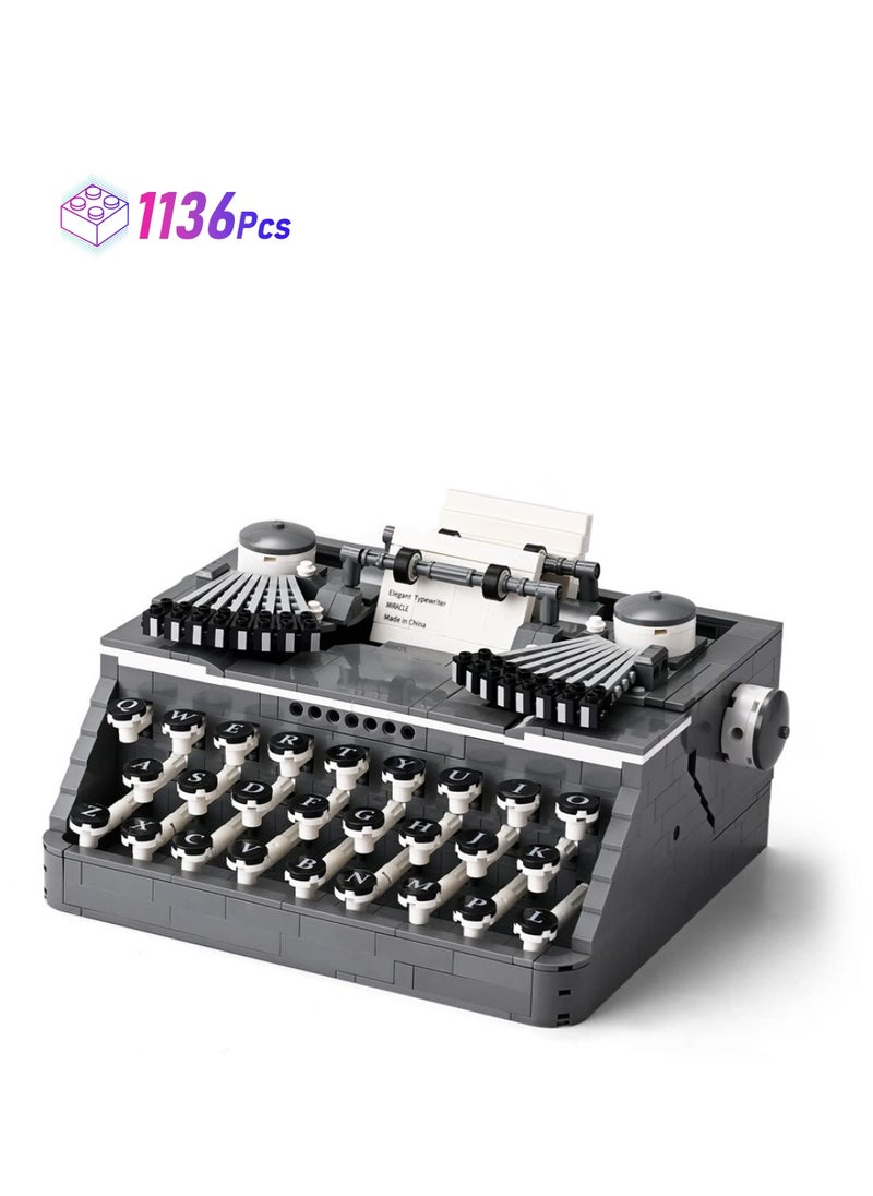 General Vintage Typewriter Building Set Mini Brick Collectible Toy 1136 Pieces Suitable Gift for Adults  - Image 1