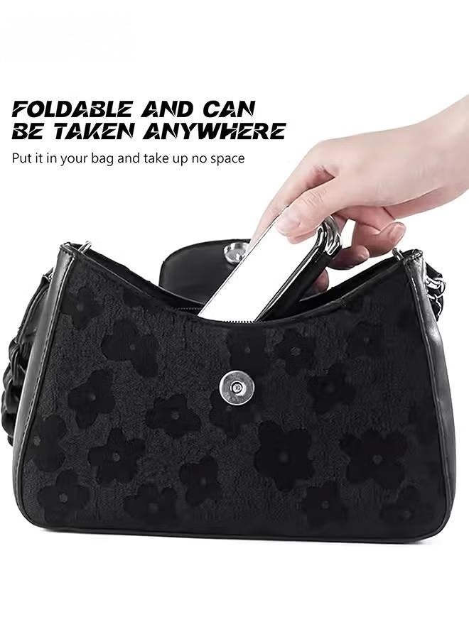 Folding comb with mirror - travel massage comb - portable comb - pocket-sized hair styling tool travel comb (Pudding Dog Silver) - Image 5