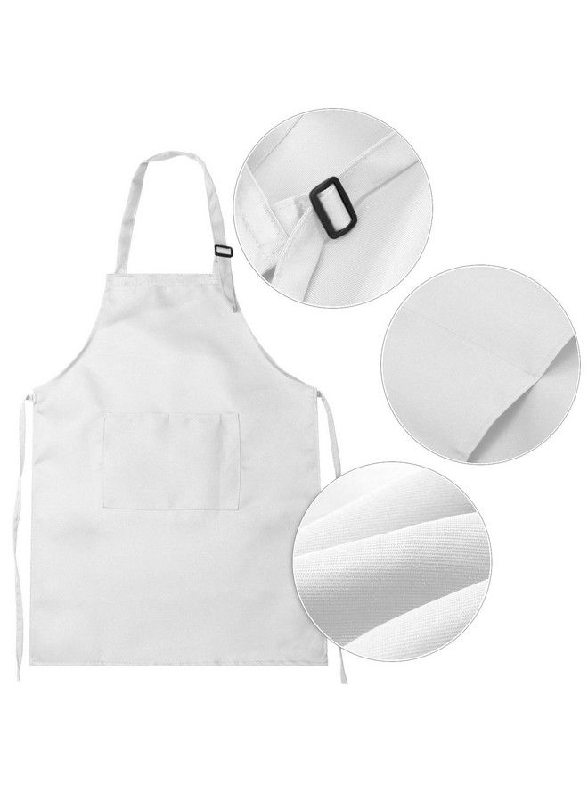 Satinior 8 Set Kids Apron And Chef Hat Set Kids Apron With 2 Pockets Adjustable For Boys Girl'S Cooking Baking Painting - Image 4