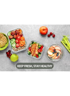 Piccasio 24Pcs Glass Lunch Box Set, Reusable Glass Food Container, Healthy Lunch & Snacks Box with Upgraded Snap Locking Lids, Leakproof, Dishwasher & Microwave Ovens Heating Box for Kids & Adults  - Image 2