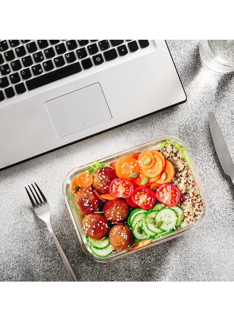 Piccasio 24Pcs Glass Lunch Box Set, Reusable Glass Food Container, Healthy Lunch & Snacks Box with Upgraded Snap Locking Lids, Leakproof, Dishwasher & Microwave Ovens Heating Box for Kids & Adults  - Image 3