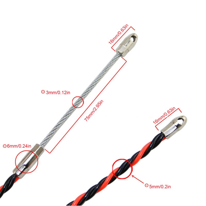 Electrical Wire Threader Electrician Threading Device with 2 Cable Fasteners10M - Image 4