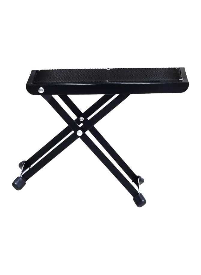 Generic Guita special footstool Folding Portable Classical Guitar Pedal Folk Guitar Footstool Metal 4 Adjustable Non-slip Musical Instrument  - Image 1