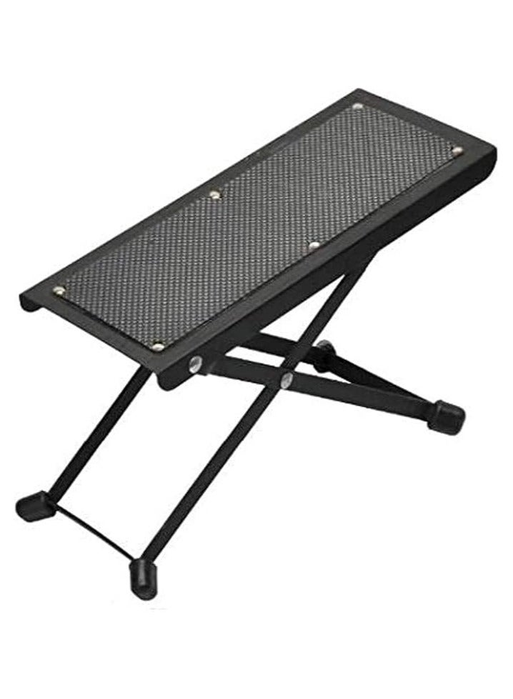 Generic Guita special footstool Folding Portable Classical Guitar Pedal Folk Guitar Footstool Metal 4 Adjustable Non-slip Musical Instrument  - Image 2