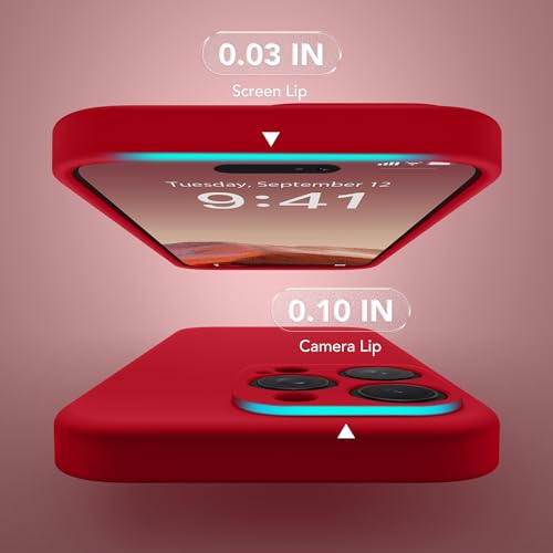 SuydanBox Magnetic for iPhone 16 Pro Max Case, Compatible with MagSafe, [Full Camera Protection][Screen Protector] Silicone Shockproof Protective Phone Case for iPhone 16 Pro Max 6.9", Deep Red - Image 4