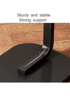 MIXDE C Shaped Side Table, Coffee Table, End Table Under Sofa Living Room Table Snack Laptop Holder Stable Metal Frame for Bedroom Office Sofa Bed Side Table, Easy to assemble (black&white)  - Image 3