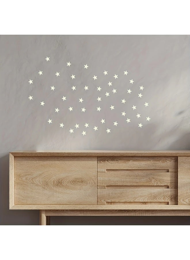 Goolsky 72pcs, Star Luminous Stickers, Glow In The Dark Stars Wall Stickers Luminous Realistic 3D DIY Peel And Stick Star Decor For Ceiling - Image 2
