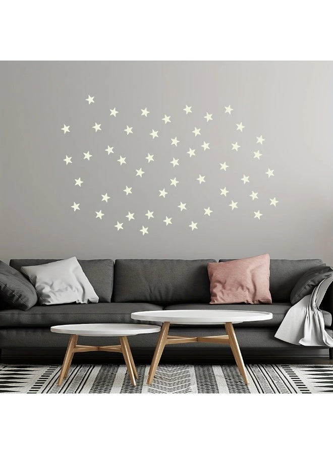 Goolsky 72pcs, Star Luminous Stickers, Glow In The Dark Stars Wall Stickers Luminous Realistic 3D DIY Peel And Stick Star Decor For Ceiling - Image 5