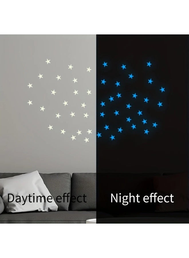 Goolsky 72pcs, Star Luminous Stickers, Glow In The Dark Stars Wall Stickers Luminous Realistic 3D DIY Peel And Stick Star Decor For Ceiling - Image 3