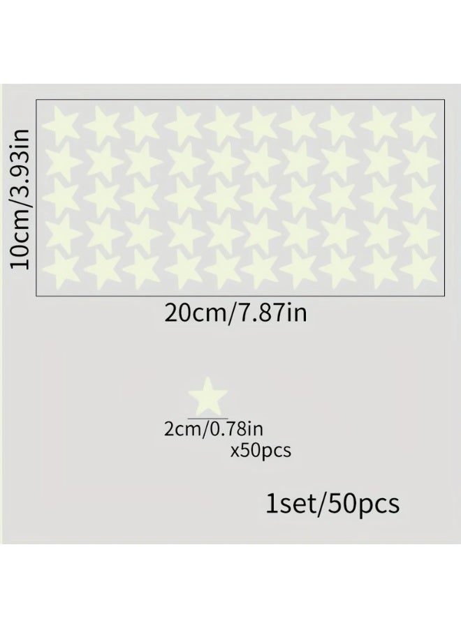 Goolsky 72pcs, Star Luminous Stickers, Glow In The Dark Stars Wall Stickers Luminous Realistic 3D DIY Peel And Stick Star Decor For Ceiling - Image 4
